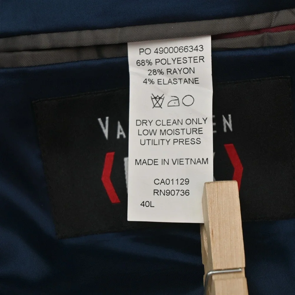 NEW Van Heusen 40L 32x32 Blue Flex Mens Jacket Pants Suit